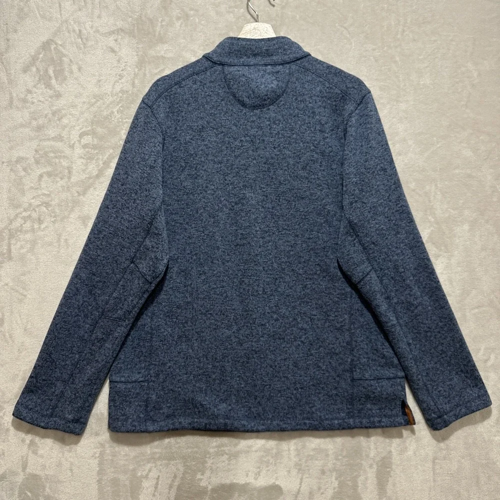 Woolrich Drifter Fleece Sweater Men's‎ L Blue 1/4 Snap Pullover Long Sleeve